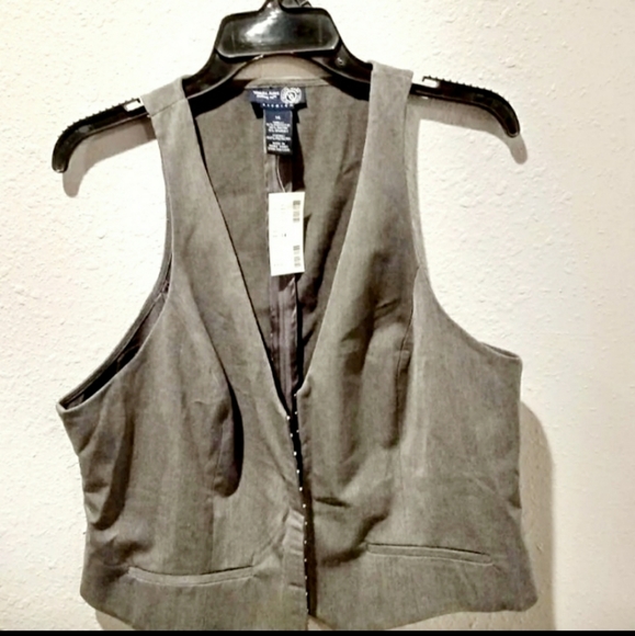 Venezia size 14 Gray Vest from Lane Bryant New - Picture 6 of 8